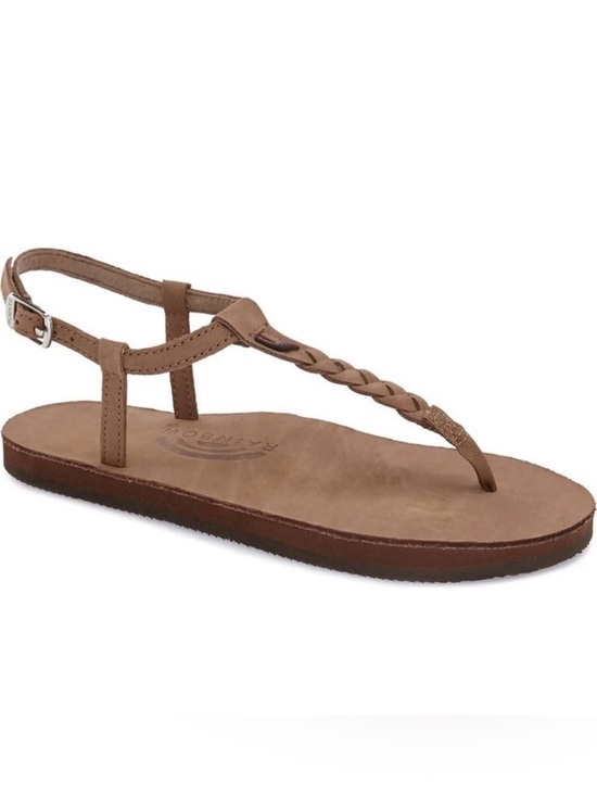 Rainbow Shoes - Rainbow T-Street Braided Sandal - Brown. Size Small